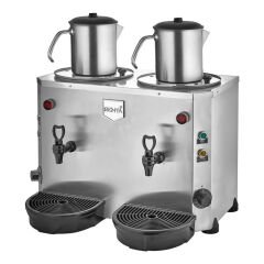 Remta DE15 Jumbo Çay Makinesi, 2 Demlikli, 9+9 L, Elektrikli, Gri